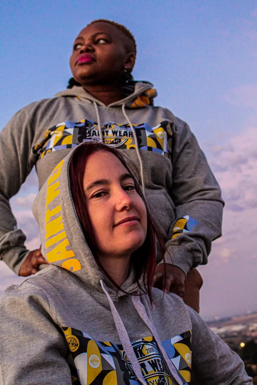 Street style fashion showcase in urban setting